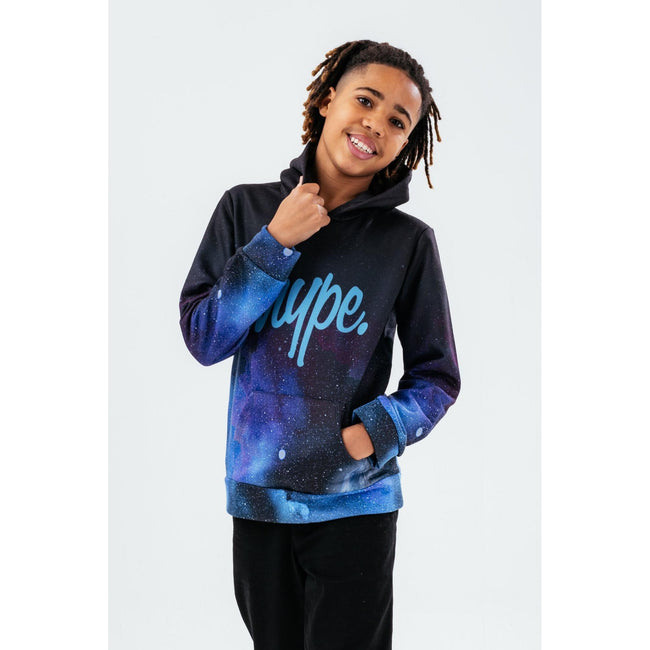 Blue - Back - Hype Boys Intergalactic Script Hoodie