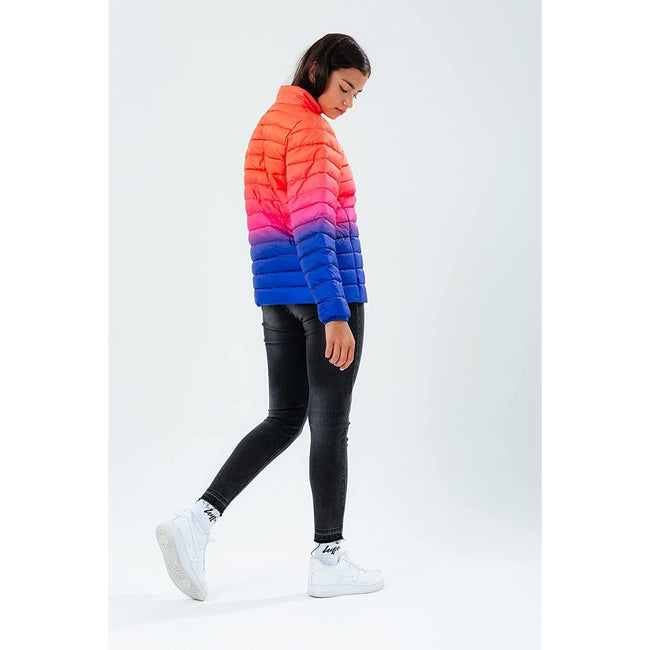 Orange-Pink-Blue - Side - Hype Girls Horizon Puffer Jacket
