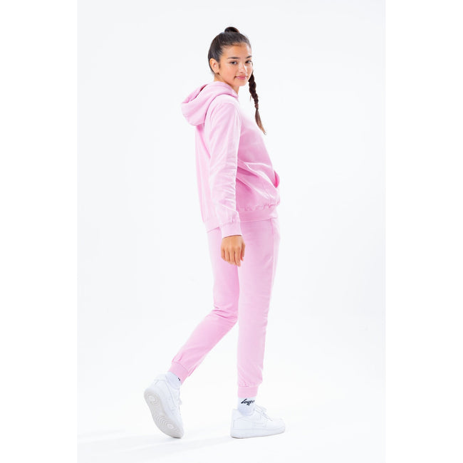 Baby Pink - Side - Hype Girls Scribble Logo Washed Hoodie