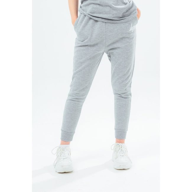 Grey Marl - Back - Hype Childrens-Kids Script Marl Jogging Bottoms