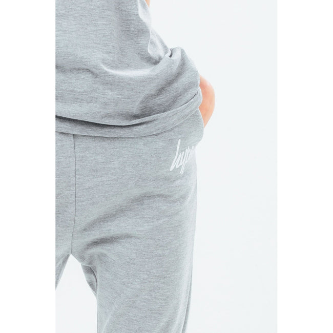 Grey Marl - Lifestyle - Hype Childrens-Kids Script Marl Jogging Bottoms