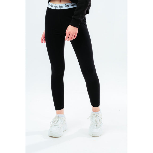 Grey-Black - Side - Hype Girls Leggings Set (Pack of 2)