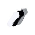 White-Black-Grey - Front - Hype Mens Monotone Trainer Socks (Pack of 3)