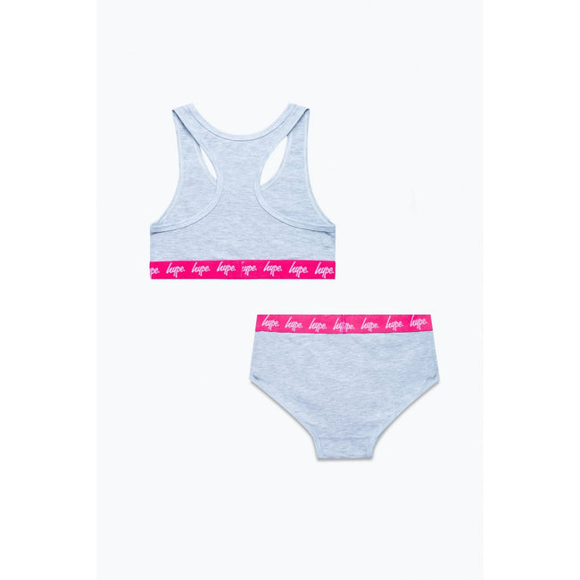 Grey - Back - Hype Girls Underwear Set