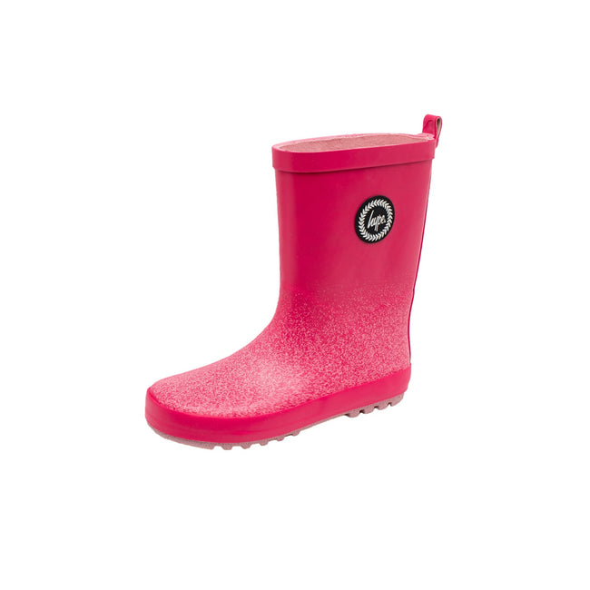 Pink - Front - Hype Childrens-Kids Speckle Fade Wellington Boots