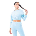 Blue - Front - Hype Girls Drawstring Crop Sweatshirt