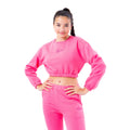 Pink - Front - Hype Girls Drawstring Crop Sweatshirt