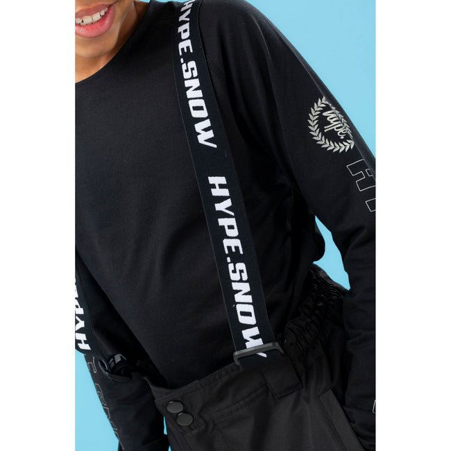 Black - Pack Shot - Hype Childrens-Kids Snow Ski Trousers