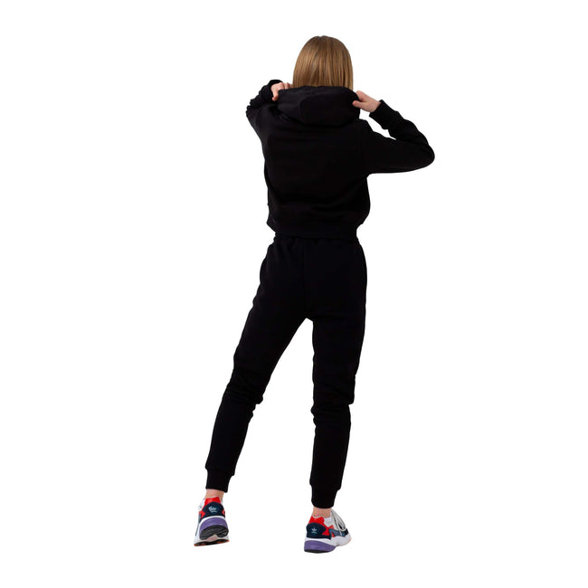 Black-White - Side - Hype Girls Flower Patch Crop Hoodie