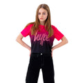 Berry-Black - Front - Hype Girls Fade Crop T-Shirt