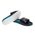 Blue-Black-White - Close up - Hype Unisex Adult Speckle Fade Sliders