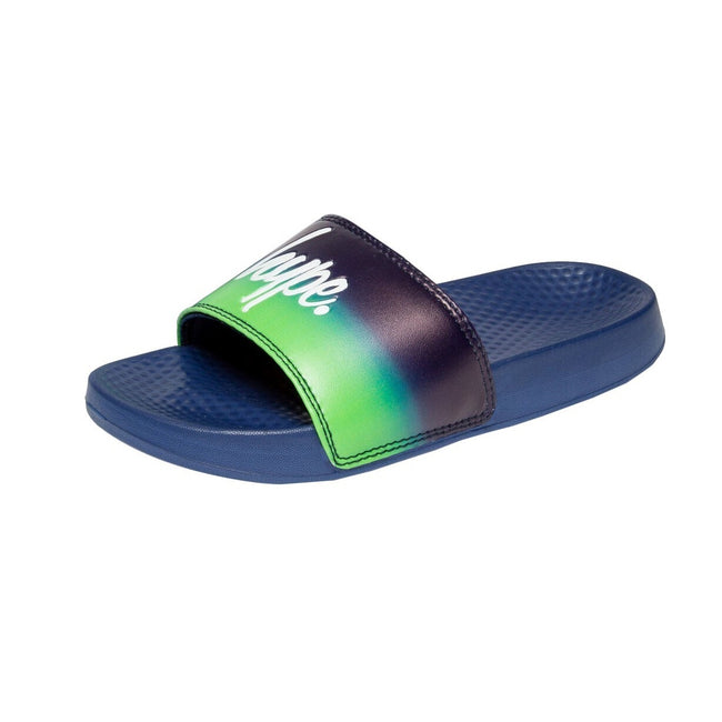 Green-Blue-Black - Back - Hype Childrens-Kids Speckle Fade Sliders