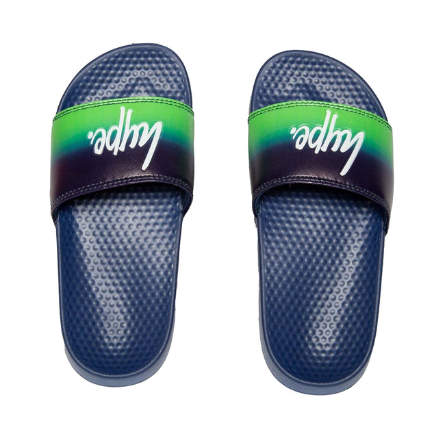 Green-Blue-Black - Side - Hype Childrens-Kids Speckle Fade Sliders