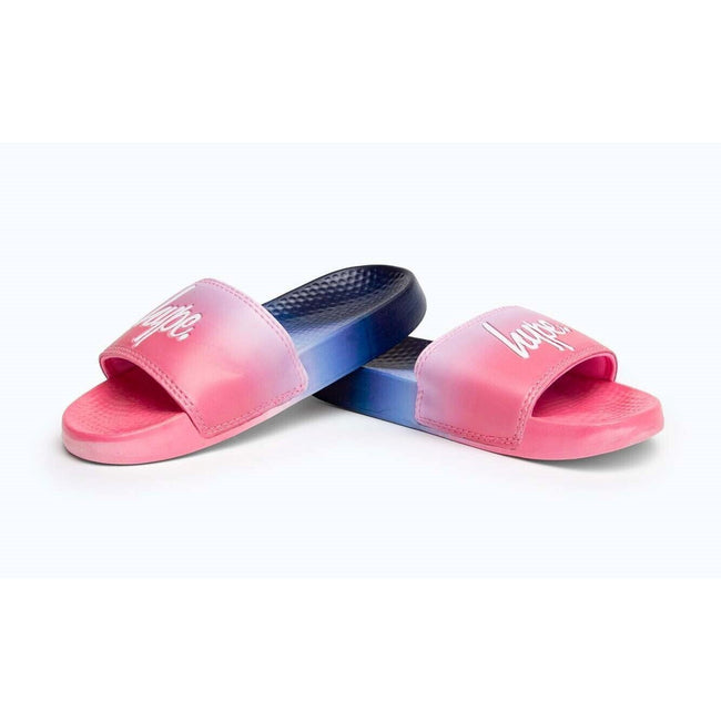 Pink-Blue-White - Side - Hype Childrens-Kids Fade Sliders