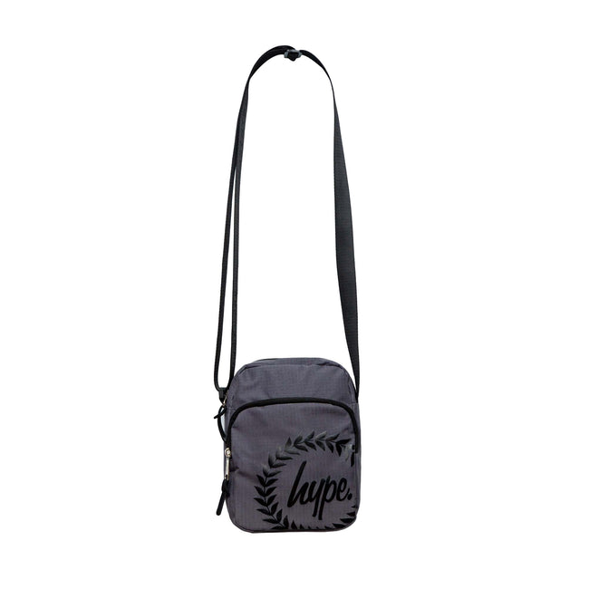 Charcoal-Black - Front - Hype Roadman Crest Shoulder Bag
