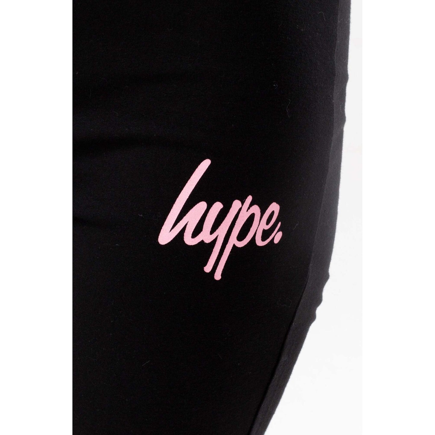 Black - Side - Hype Girls Script Flared Trousers