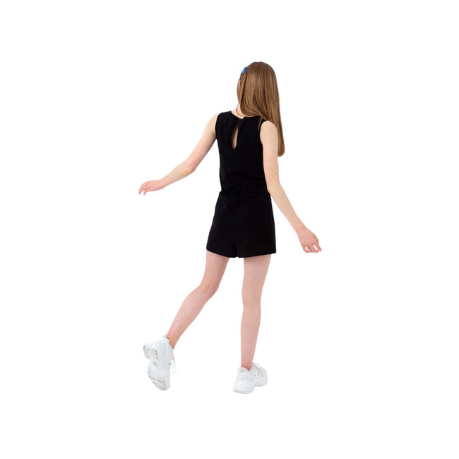 Black - Side - Hype Girls Script Playsuit