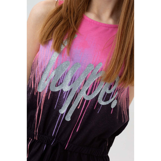 Pink-Navy-Silver - Lifestyle - Hype Girls Drips Playsuit