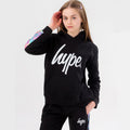 Black-White-Purple - Side - Hype Girls Butterfly Tracksuit Set