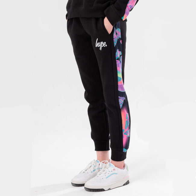 Black-White-Purple - Pack Shot - Hype Girls Butterfly Tracksuit Set