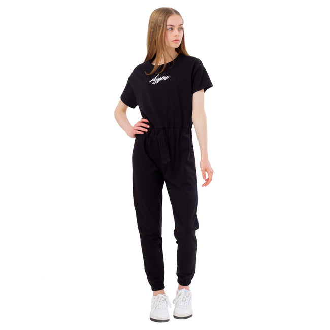 Black - Back - Hype Girls Script Jumpsuit