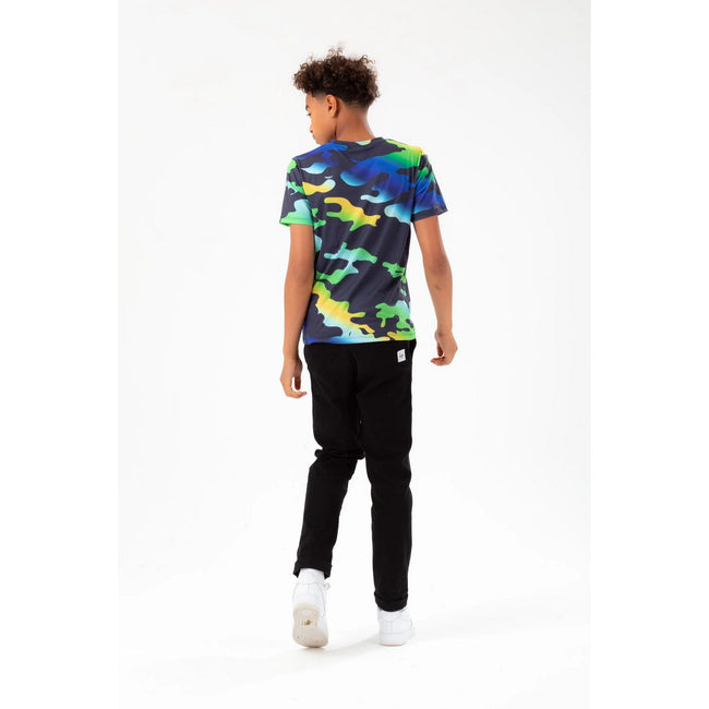 Blue-Yellow-Green - Back - Hype Boys Camo T-Shirt