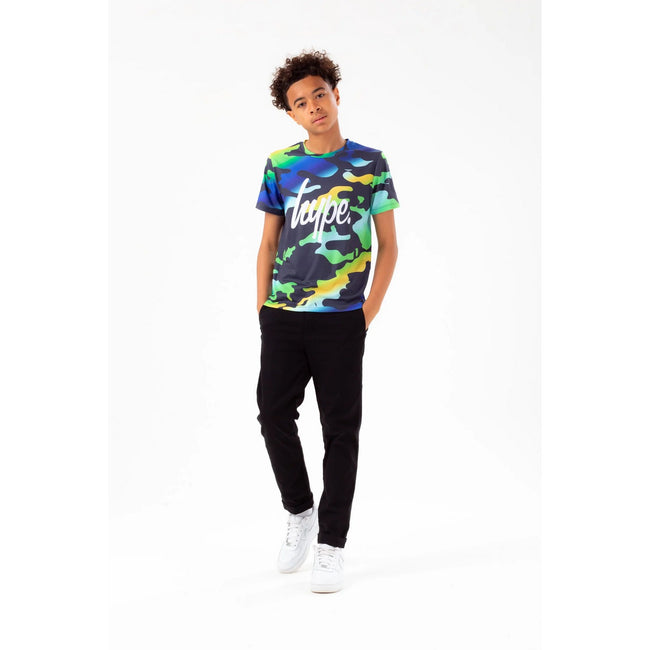 Blue-Yellow-Green - Lifestyle - Hype Boys Camo T-Shirt