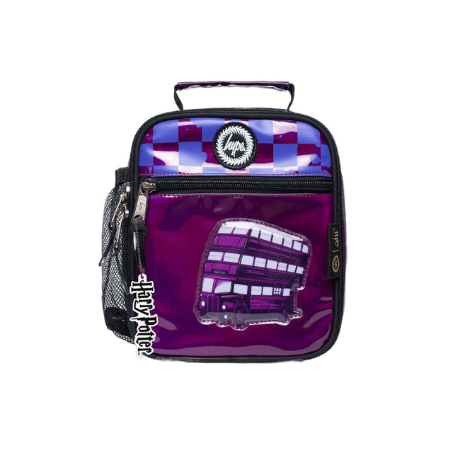 Purple-Black - Front - Hype Knight Bus Harry Potter Lunch Bag