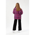 Neon Purple - Back - Hype Girls Cheetah Print Padded Jacket