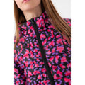 Neon Purple - Side - Hype Girls Cheetah Print Padded Jacket