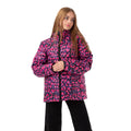 Neon Purple - Front - Hype Girls Cheetah Print Padded Jacket