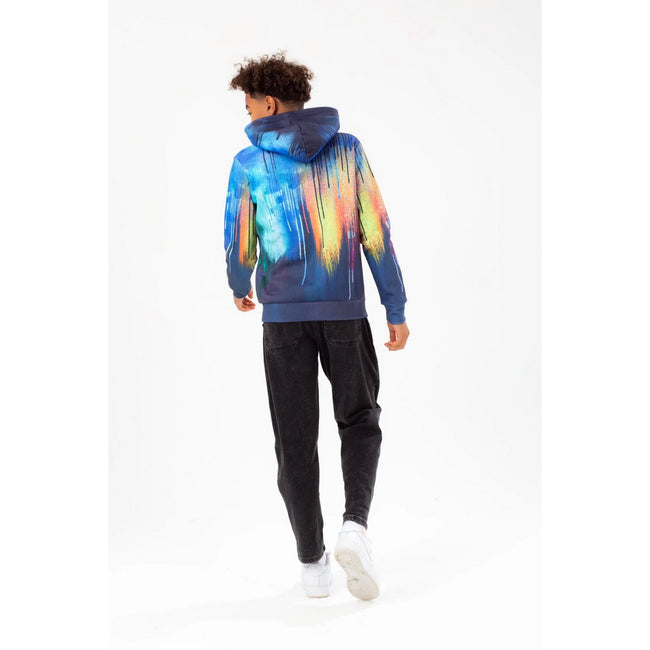 Blue - Back - Hype Boys Watercolour Hoodie