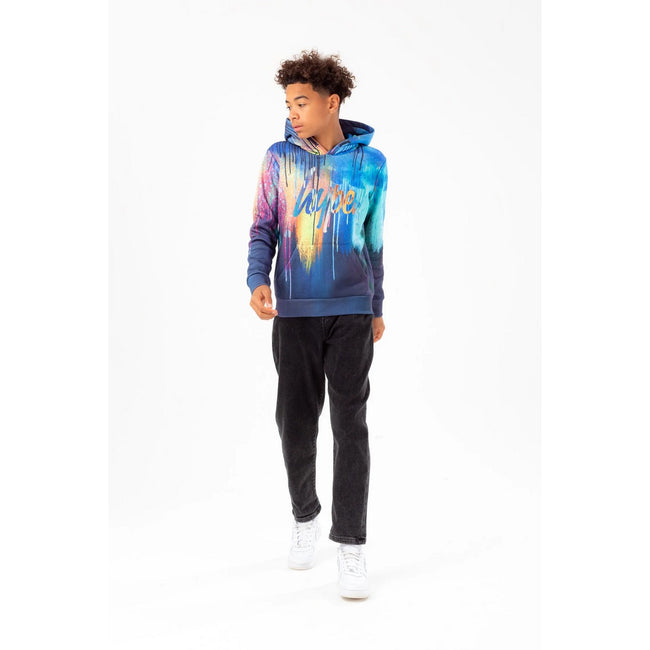 Blue - Lifestyle - Hype Boys Watercolour Hoodie