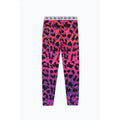 Black-Multicoloured - Pack Shot - Hype Girls Love Leopard T-Shirt And Leggings Set
