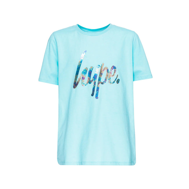 Mint-Pink - Front - Hype Girls Script T-Shirt