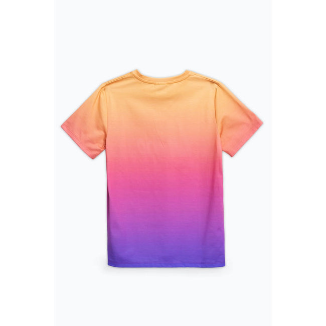 Purple-Yellow - Back - Hype Girls Fade Script T-Shirt