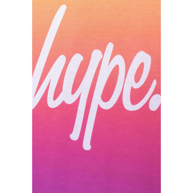 Purple-Yellow - Lifestyle - Hype Girls Fade Script T-Shirt