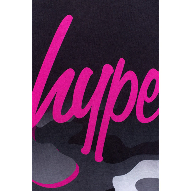 Black-Pink - Lifestyle - Hype Girls Camo Fade Script T-Shirt