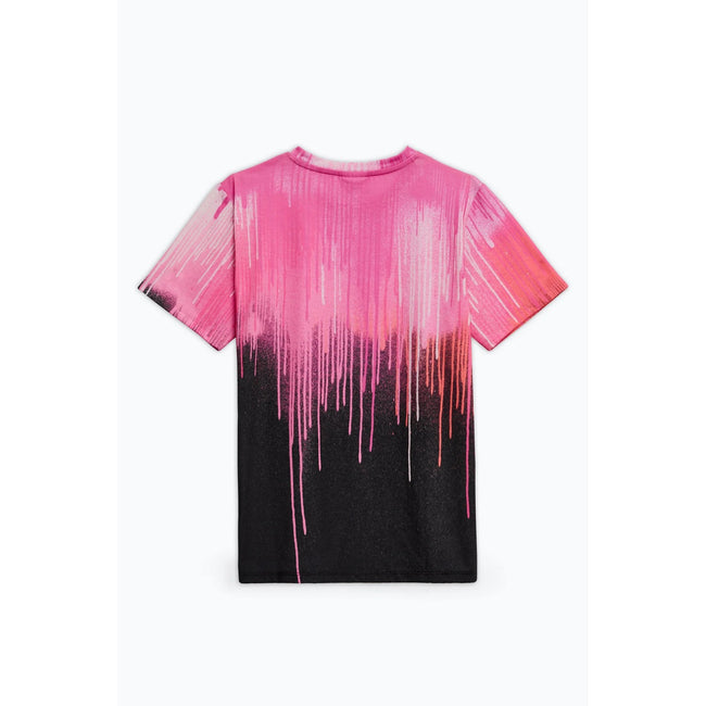 Pink-Purple - Back - Hype Girls Tie Dye Script T-Shirt