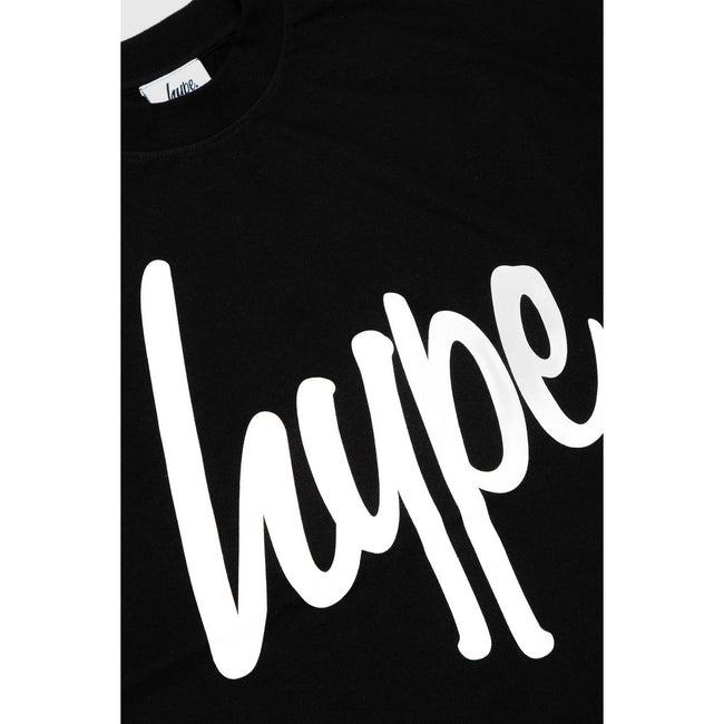 Black - Side - Hype Mens Script T-Shirt