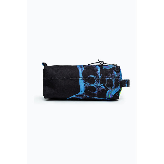 Black - Back - Hype Marble Ink Mini Crest Pencil Case