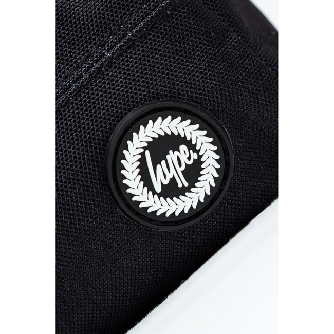 Black - Side - Hype Marble Ink Mini Crest Pencil Case