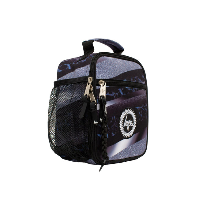 Black-Grey - Side - Hype Mono Gradient Textured Lunch Bag