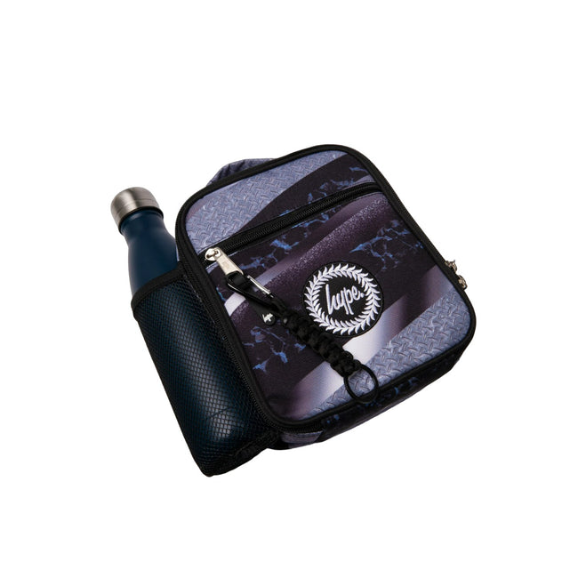 Black-Grey - Lifestyle - Hype Mono Gradient Textured Lunch Bag
