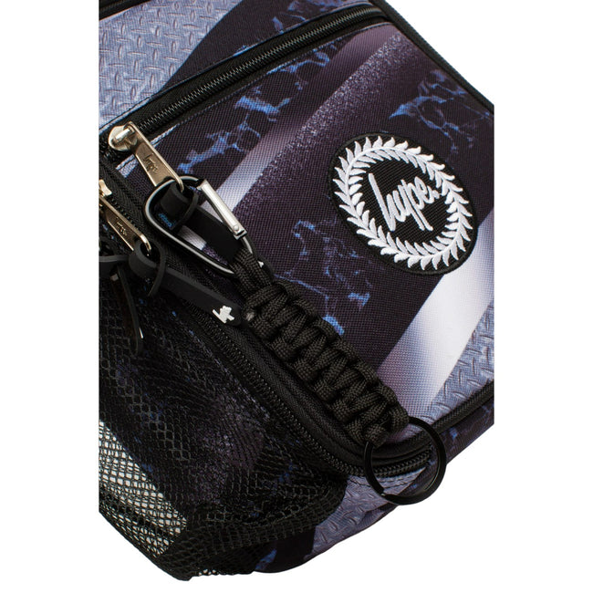 Black-Grey - Close up - Hype Mono Gradient Textured Lunch Bag