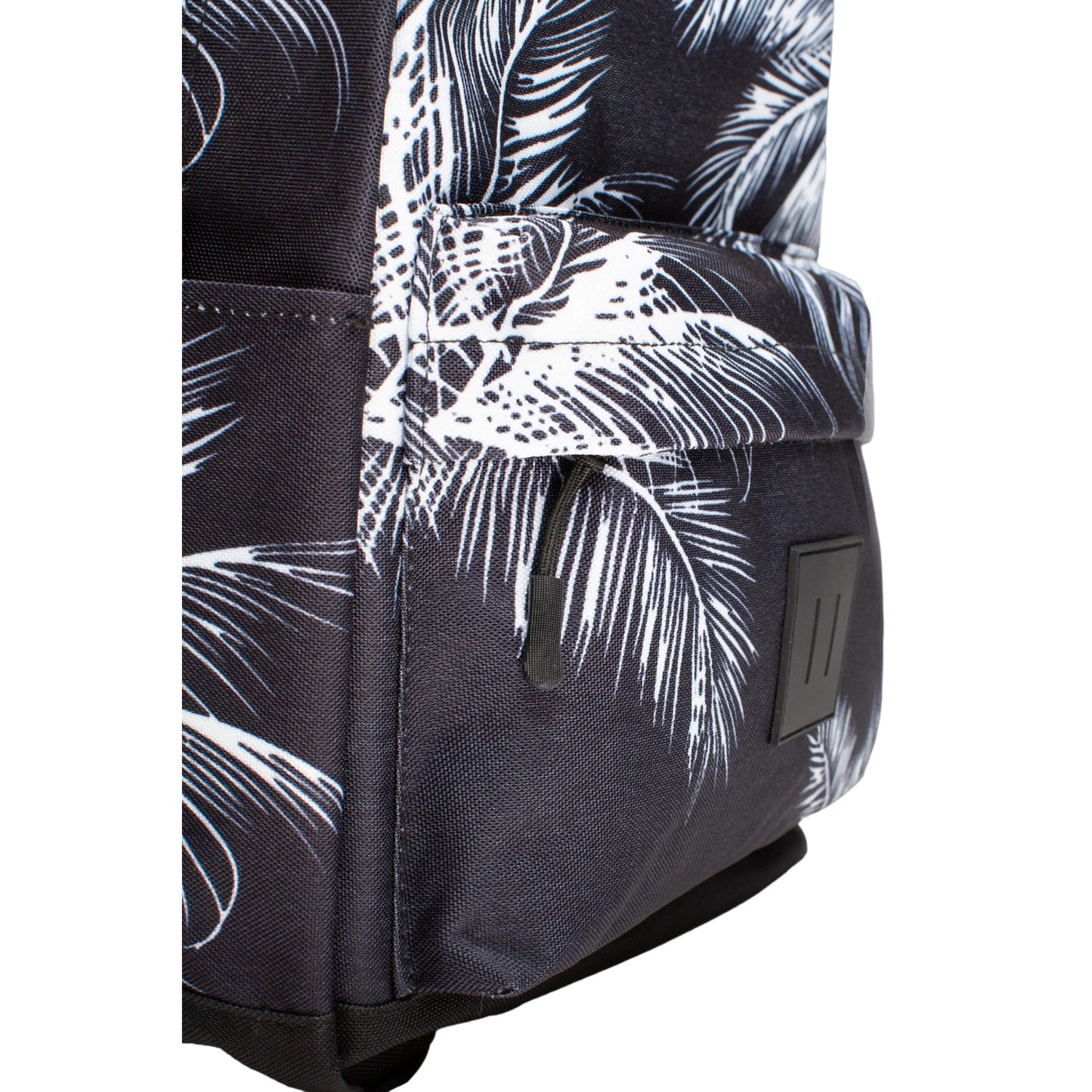 Black-White - Close up - Hype Palm Leaf Backpack