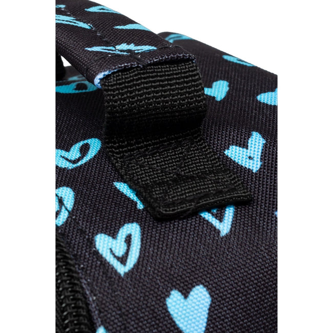 Black-Blue-Purple - Close up - Hype Scribble Heart Crest Lunch Bag