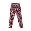 Purple-Black-Cream - Front - Hype Girls Mini Leopard Print Leggings