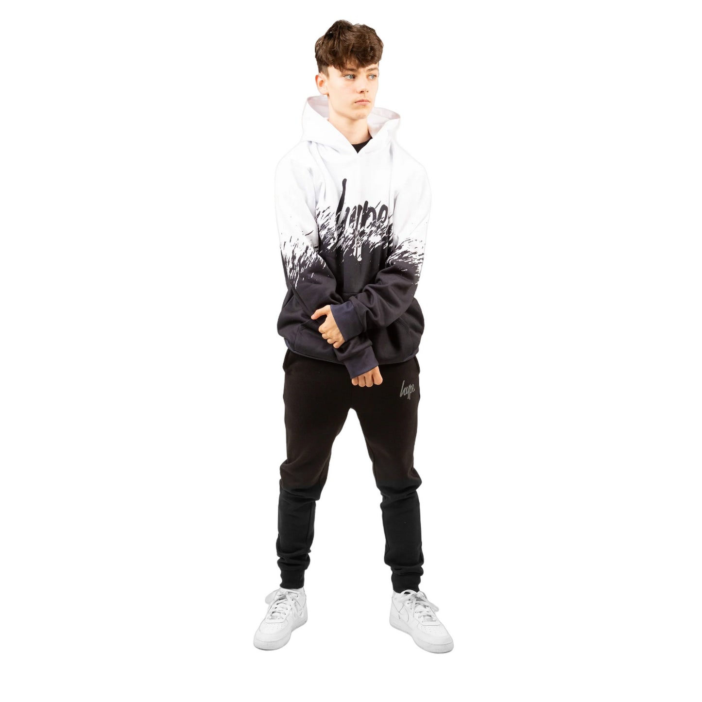 Black-White - Lifestyle - Hype Boys Split Hoodie