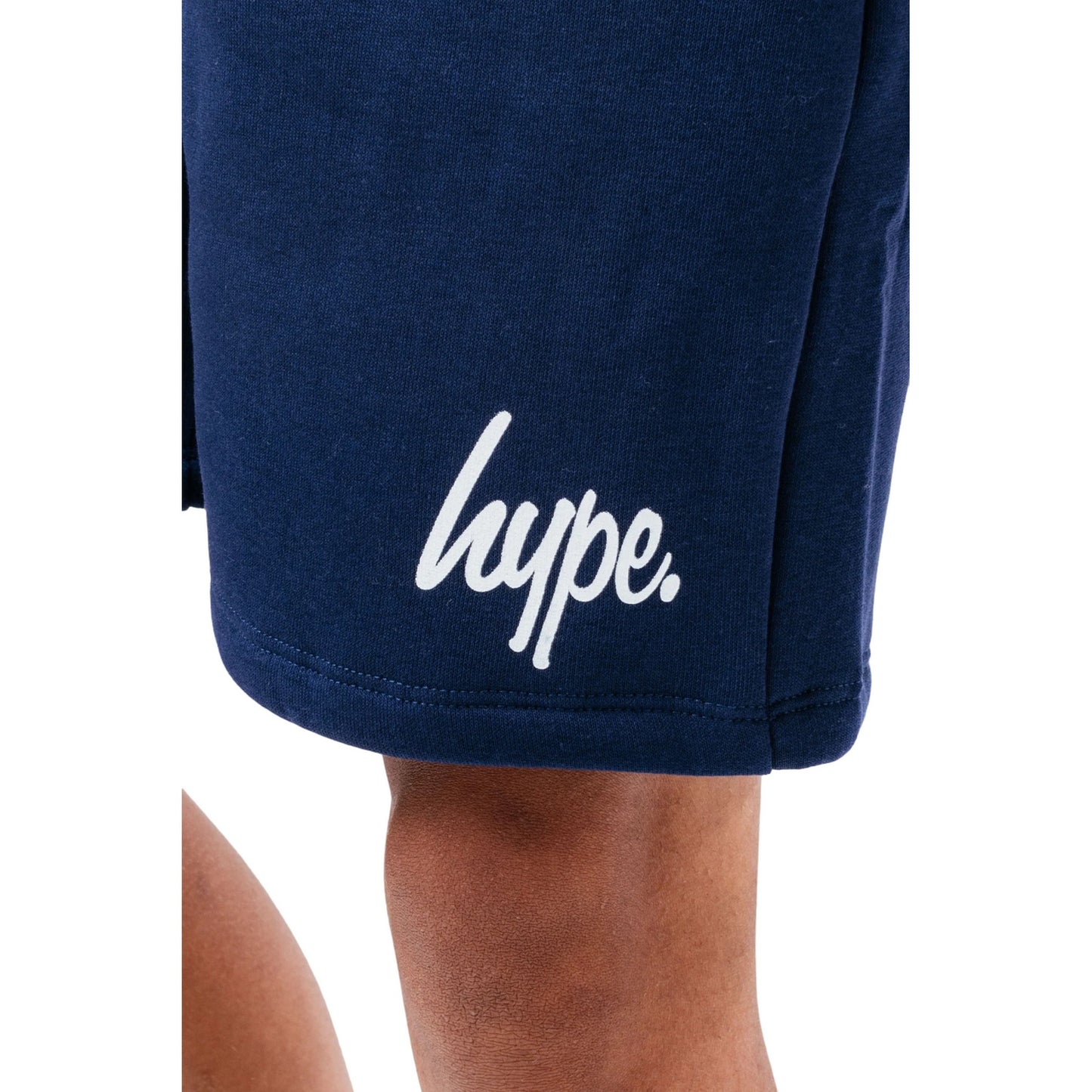 Navy - Side - Hype Childrens-Kids Script Shorts